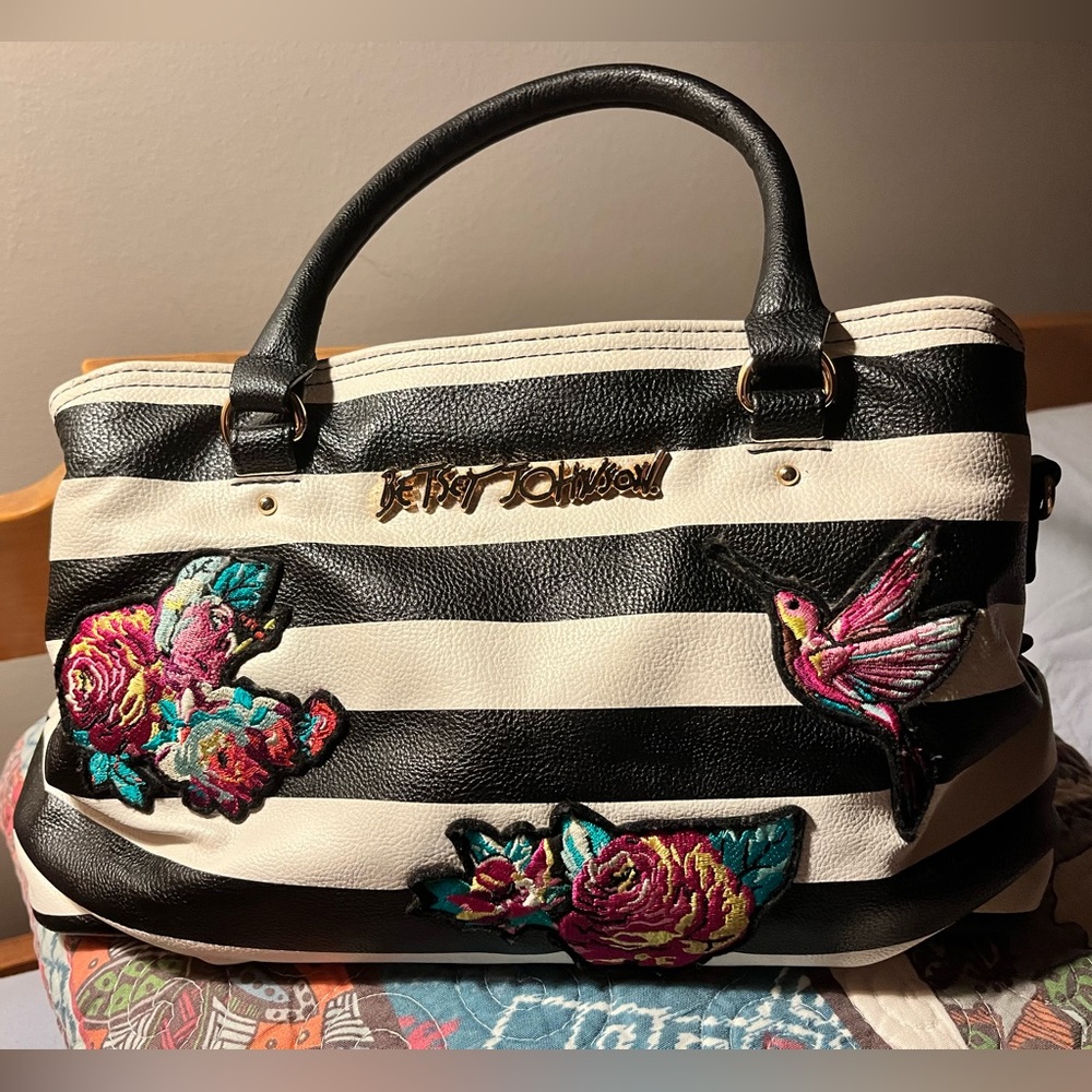 Betsey Johnson Striped Handbag